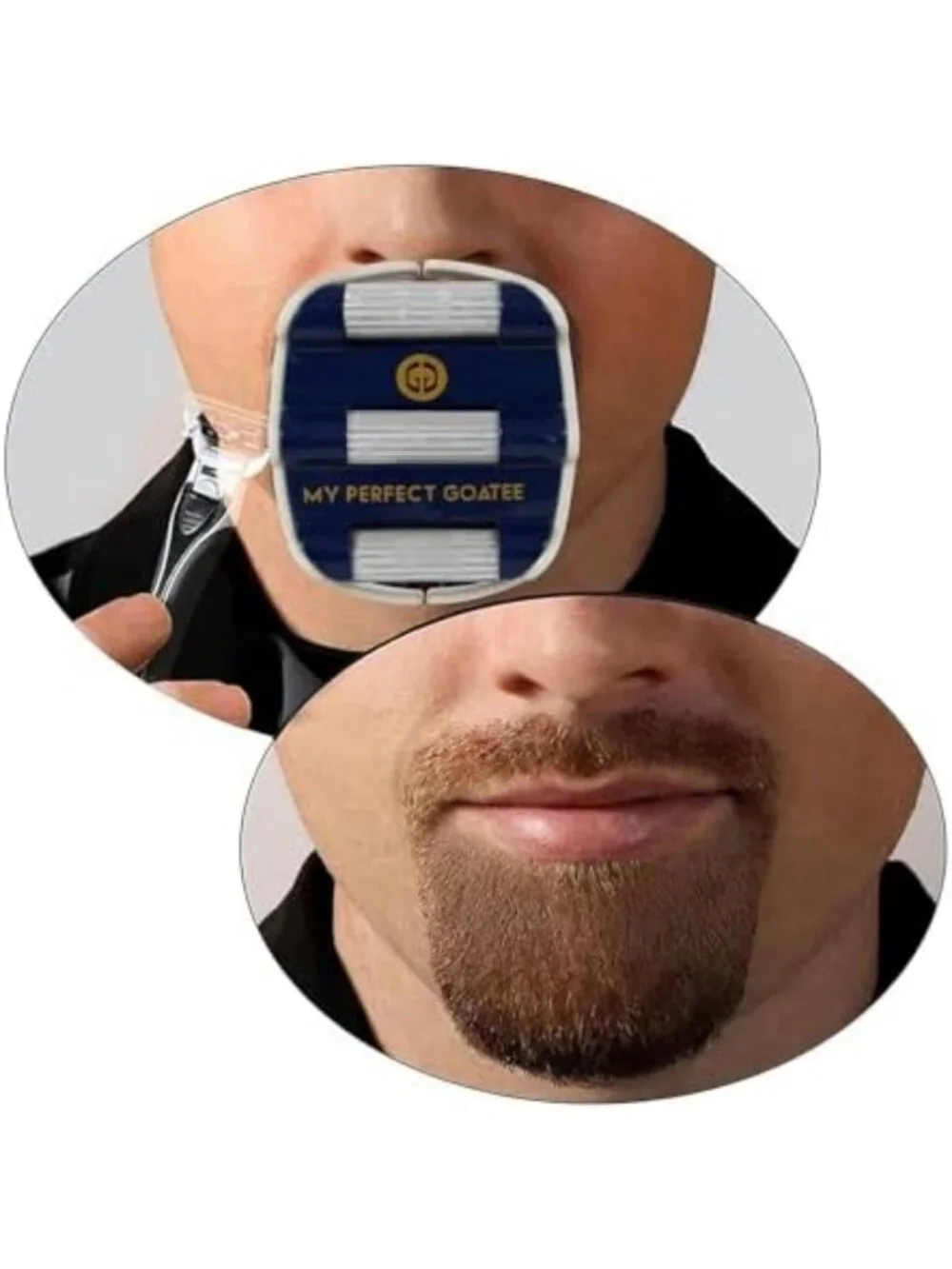 Adjustable Goatee Shaper Template - Beard Trimming Tool for Perfect Symmetry